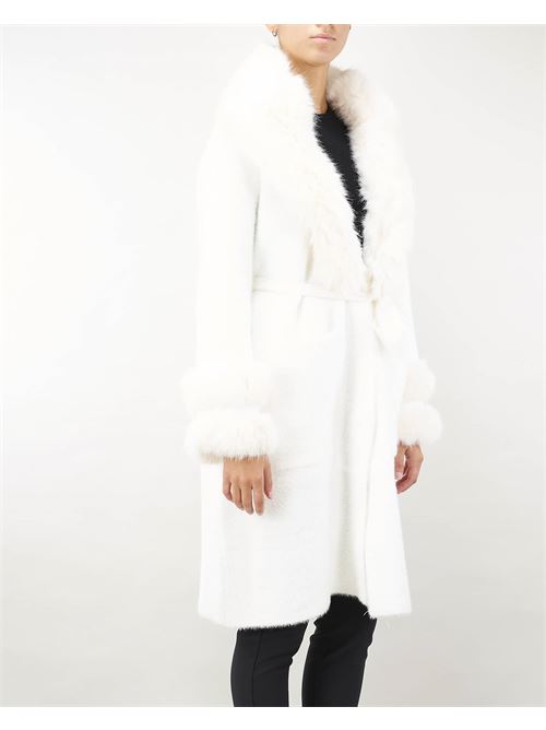 Knitted coat with faux fur inserts No Secrets NO SECRETS | Coat | NS20702